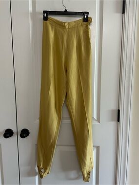 Vintage Votre Nom Gold Stirrup Straight Leg Pants French Size 6
